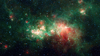 The Lagoon Nebula, Green Nebula HD wallpaper