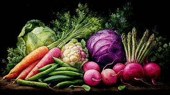 Fresh Vegetables Ultra – Vibrant and Natural Food Display, food, vegetable, cabbage, carrot HD wallpaper