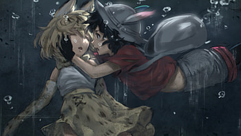 Cat Girl, Anime Girls, Drowning, Underwater, Animal Ears, Bubbles HD wallpaper