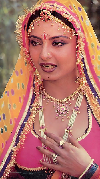 Rekha, bollywood actress HD phone wallpaper