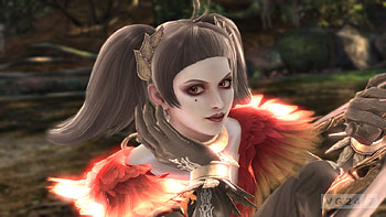 Tira, sword, purple eye, soul calibur, cute, dress, character, fantasy warrior, anime, fantasy, video game, soul calibur 5, original HD wallpaper