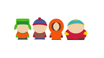 South Park Main Characters Minimalism, south-park, animated-shows, cartoons, tv-shows, artist, deviantart HD wallpaper