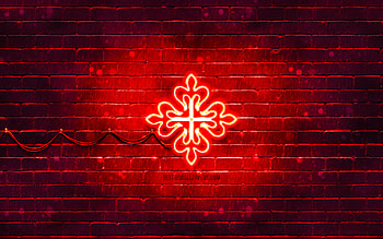Patek Philippe red logo, , red brickwall, Patek Philippe logo, brands, Patek Philippe neon logo, Patek Philippe HD wallpaper