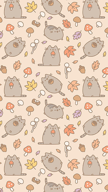 Pusheen, fall HD phone wallpaper