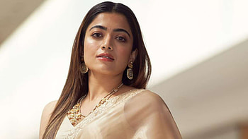 Rashmika Mandanna Girl Model Is Wearing White Saree And Jewelries Girls HD wallpaper