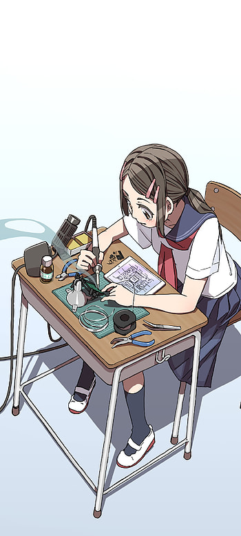 After-Class Tinkering — Anime Girl , Anime, girl, anime girl HD phone wallpaper
