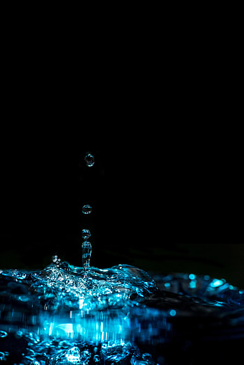 Water, Drops, Macro, Dark, Spray, Splash HD phone wallpaper