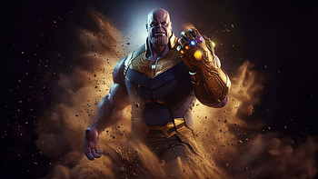 Thanos The Chaotic King, thanos, supervillain, superheroes, artwork, digital-art, ai, deviantart HD wallpaper