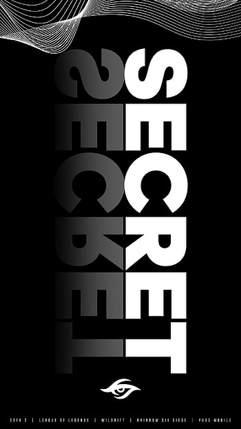 Team secret, monochrome, logo HD phone wallpaper