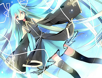 Hatsune Miku, awesome, uniform, artistic, nice, digital, cg, hatsune, aqua eyes, sexy, outfit, white, art, twintail, hot, girl, singer, aqua, anime girl, electrifying, anime, pretty, virtual, stockings, black, song, cute, vocaloid, dress, gold, beauty, miku, music, vocaloids, thighhighs, sparks, program, beautiful, diva, aqua hair, yellow, cool, idol HD wallpaper