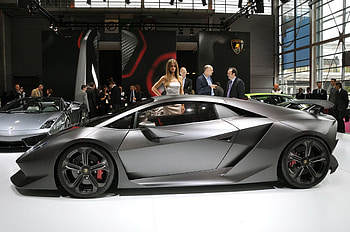 Showroom, Lamborghini Sesto Elemento HD wallpaper
