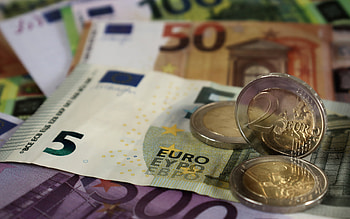 euro money, 2 euro, 5 euro, money background, European Union, 2 euro coin, finance HD wallpaper