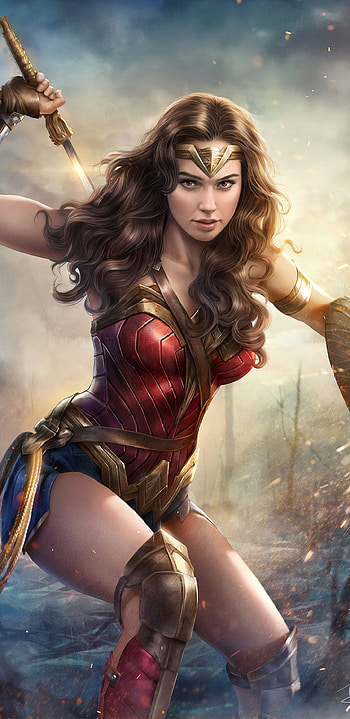 Wonder Woman, Gal Gadot, , Samsung Galaxy HD phone wallpaper