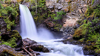 Sutherland Falls, British Columbia, river, rocks, canada, cascade, stones HD wallpaper