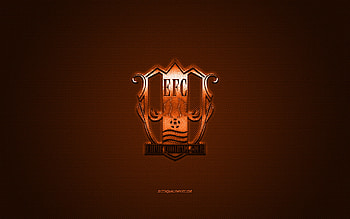 Ehime FC, Japanese football club, orange logo, orange carbon fiber background, J2 League, football, Matsuyama, Japan, Ehime FC logo HD wallpaper