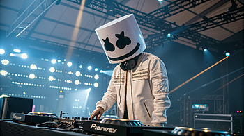 Marshmello DJ: Ultra Experience, Marshmello (DJ), DJ, electronic music, concert, performer HD wallpaper