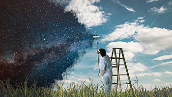 Sky, Art, Universe, Miscellanea, Miscellaneous, Stairs, Ladder HD wallpaper