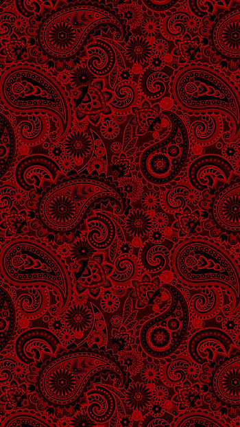 Red Paisley. Black background , Red, Bandana HD phone wallpaper