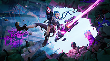 Jinx, Fortnite, Arcane crossover, Gaming HD wallpaper
