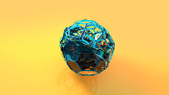Blue Cube Scifi Abstract , justin-maller, abstract, shapes, artist, artwork, digital-art HD wallpaper