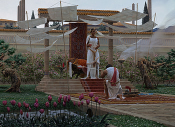 Monarch, fantasy, art, man, johannes voss, garden, people HD wallpaper