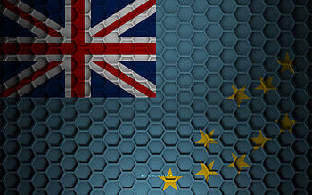 Tuvalu flag, 3d hexagons texture, Tuvalu, 3d texture, Tuvalu 3d flag, metal texture, flag of Tuvalu HD wallpaper