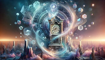 Mystical Grandfather Clock, grandfather clock, clock, surrealism, fantasy, crystal HD wallpaper