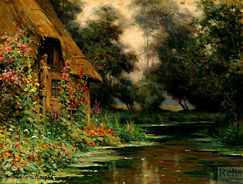 House on the river, river, old, before the storm, house, clouds, sky HD wallpaper
