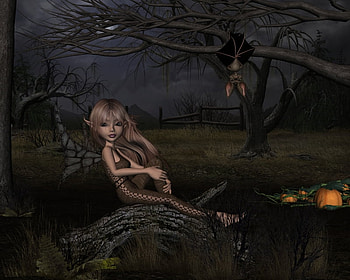 Young Fairy, fairy, fantasy, 3d, dark HD wallpaper
