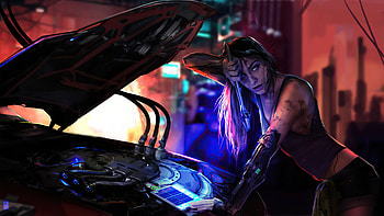 Scifi Mechanic Girl , scifi, artist, artwork, digital-art, artstation HD wallpaper