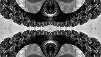 Trippy Psychedelic Fractal, trippy, psychedelic, aesthetic, black, white, Abstract, fractal, abstract black HD wallpaper