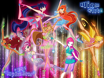 Winx Club Fairies, musa, layla, bloom, roxy, stella, techna HD wallpaper