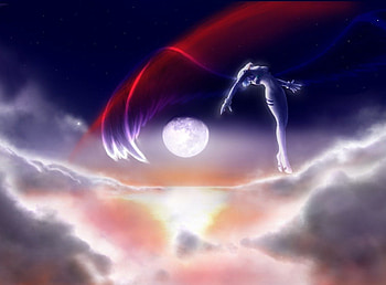 Neon Genesis Evangelion, anime, moon, clouds, sky, rei ayanami, manga HD wallpaper