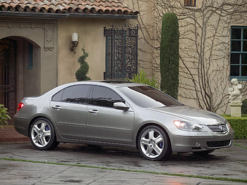 Auto, Grass, Acura, Cars, Building, Concept, Side View, Style, Akura, Shrubs, 2004, Metallic Gray, Grey Metallic, Concept Car, Rl HD wallpaper