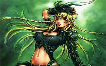 Blonde Elf Girl, girl, elf, fantasy, blonde HD wallpaper
