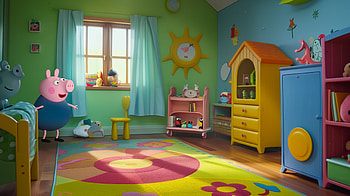 Peppa Pig's Bedroom -, TV Show, Peppa Pig HD wallpaper