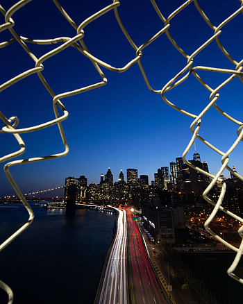 Cities, Night, City, Building, Lights, Coast, Road, Grid HD phone wallpaper