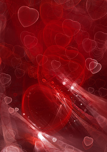 Hearts, Love, Shine, Brilliance, Fractal HD phone wallpaper