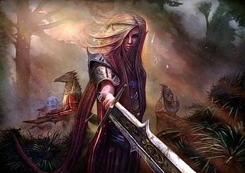 Elf Hunter Fantasy Warrior Girl , elf, fantasy-girls, artist, warrior, fantasy HD wallpaper