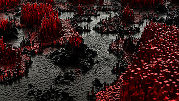 3D, Volume, Pixels HD wallpaper