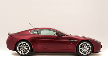 Aston Martin, Cars, Side View, Style, 2007, Burgundy, Vinous, Aston Martin V8 Vantage HD wallpaper