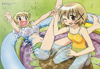 Hidamari Sketch, sketch, hidamari, anime, pool HD wallpaper
