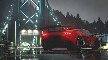 Cars, Sports, Wet, Car, Machine, Backlight, Illumination, Sports Car, Side View HD wallpaper