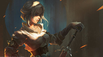 the-witcher-ciri-painted-sword---wp60013645 HD wallpaper