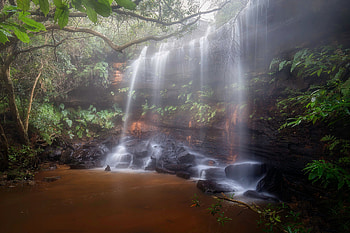 Girrakool Waterfall, NSW, Australia, waterfall, australia, nature, misty HD wallpaper