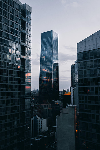 Cities, City, Skyscrapers, Evening HD phone wallpaper