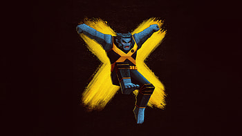 Beast Minimal, superheroes, artwork, artist, digital-art, x-men, minimalism, behance HD wallpaper