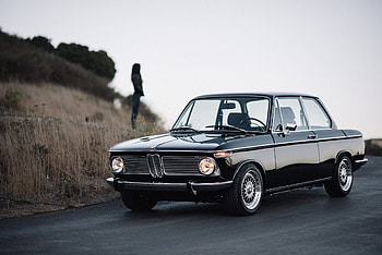 BMW, black, old, car HD wallpaper