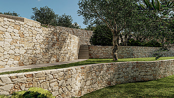 Masseria Zenego, gallery, Stone wall, Texture HD wallpaper