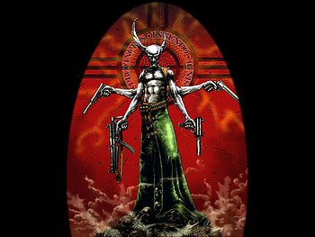 Surculus, guns, fantasy, demon HD wallpaper
